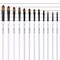 Filbert Paint Brushes Set, 12 PCS Artist Brush for Acrylic Oil Watercolor Gouache Artist Professional Painting Kits with Synthetic Nylon Tips White